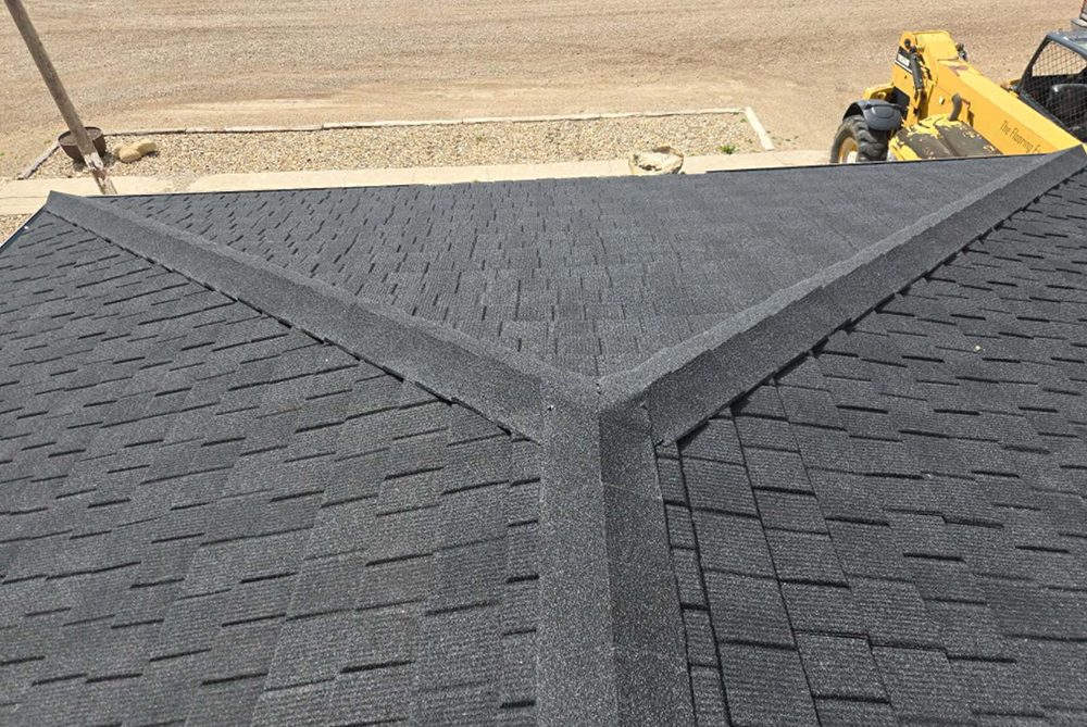 Ridge line of a WeatherLok steel roof